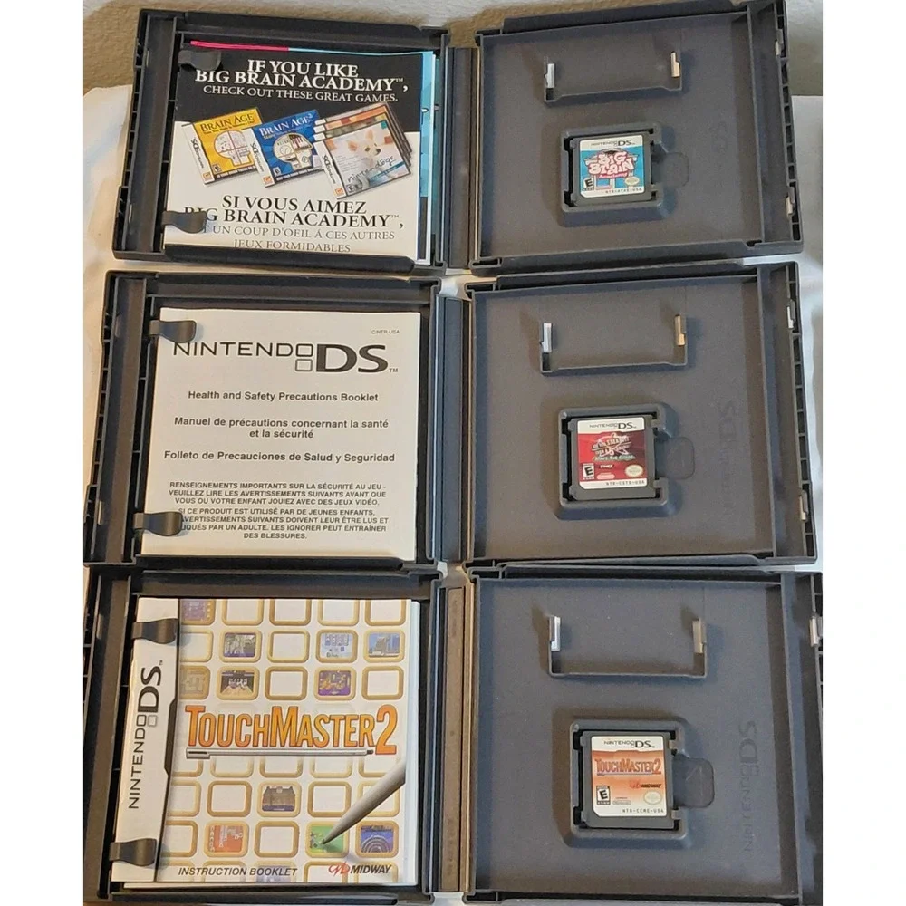 Nintendo DS Lite Cobalt Blue Handheld Bundle Tested Working 7 Game Lot